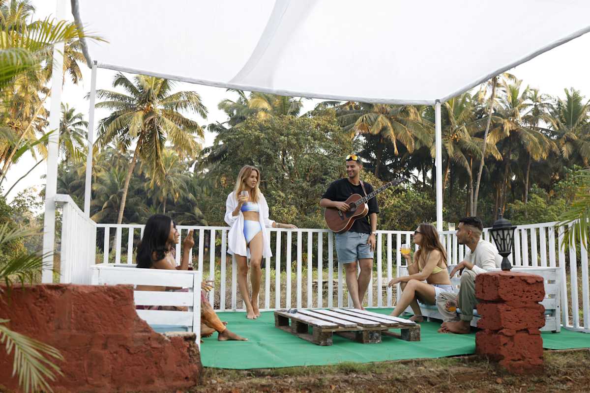 Community gathering at Home of Gaia, Morjim Goa